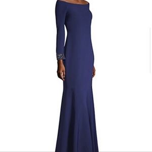 laundry by shelli segal dress navy blue long sleeve